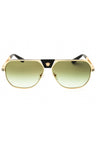 10028E - Polished gold / green gradient lense