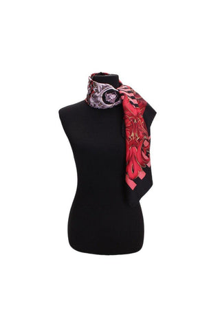 Versace Geometric Kaleidoscope Pattern Shawl In Red & Pink(VER108)