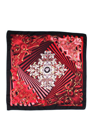 Versace Geometric Kaleidoscope Pattern Shawl In Red & Pink(VER108)