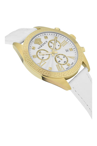 Versace Greca Chrono Leather Watch