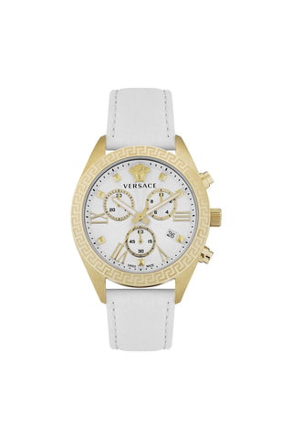 Versace Greca Chrono Leather Watch