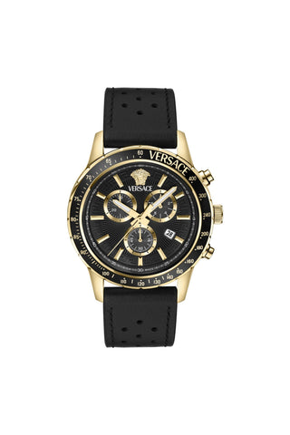 Versace Sport Chrono Leather Watch