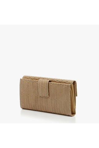 Vivienne Westwood Women's Wallet Leather Weave Embossed Beige (VW103)