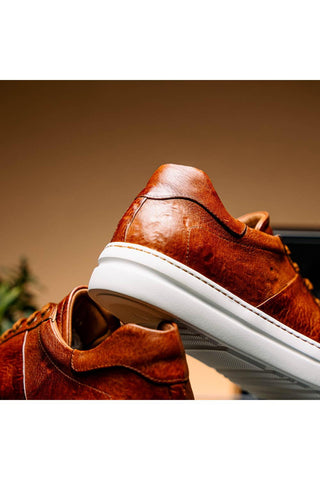 Vivo Leather Sneaker - Cognac-Dellamoda