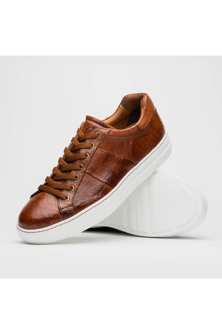 Vivo Leather Sneaker - Cognac-Dellamoda