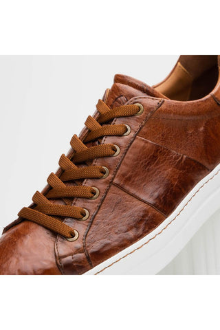 Vivo Leather Sneaker - Cognac-Dellamoda