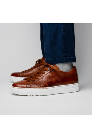 Vivo Leather Sneaker - Cognac-Dellamoda