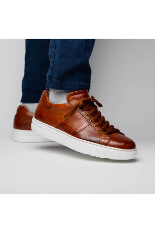 Vivo Leather Sneaker - Cognac-Dellamoda