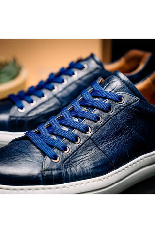 Vivo Leather Sneaker - Navy-Dellamoda