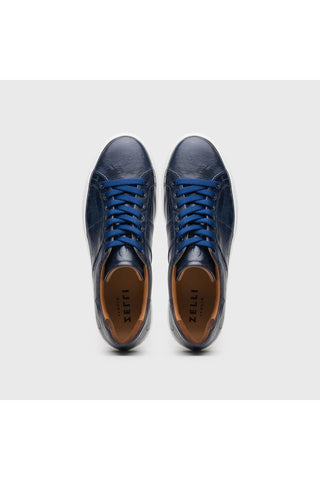 Vivo Leather Sneaker - Navy-Dellamoda
