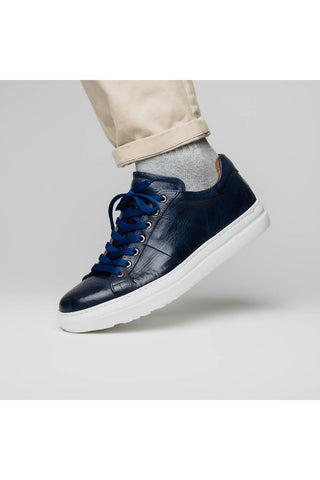 Vivo Leather Sneaker - Navy-Dellamoda