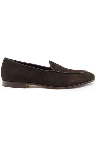 X Suede Loafer - Nicotine-Dellamoda