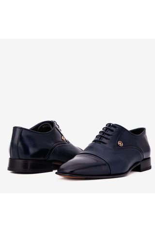 Vinci Rockwell Leather Oxford - Navy