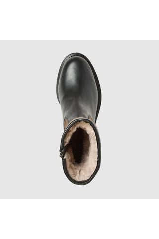 Aquatalia Zema leather and suede ankle boot in Black/Tobacco - view 3