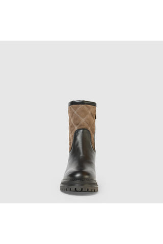 Aquatalia Zema leather and suede ankle boot in Black/Tobacco - view 4