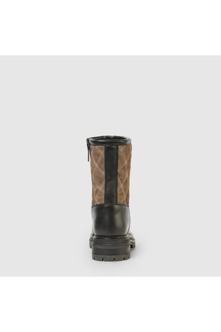 Aquatalia Zema leather and suede ankle boot in Black/Tobacco - view 5