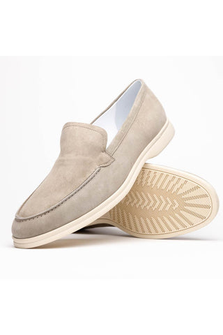 Zelli Italia Suede Loafer - Bone-Dellamoda