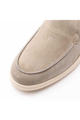 Zelli Italia Suede Loafer - Bone-Dellamoda
