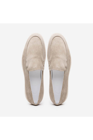 Zelli Italia Suede Loafer - Bone-Dellamoda