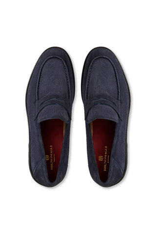 Zeri Suede Penny Loafer-Dellamoda