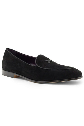 X Suede Loafer - Black