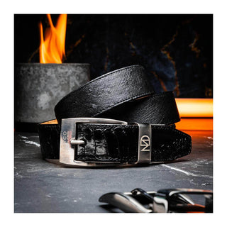 Marco Di Milano Ostrich Belt - Black