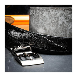 Marco Di Milano Ostrich Belt - Black