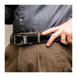 Marco Di Milano Ostrich Belt - Black