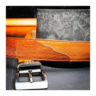 Marco Di Milano Ostrich Belt - Cognac
