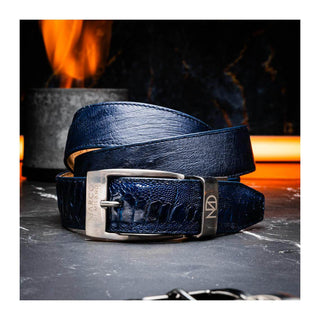 Marco Di Milano Ostrich Belt - Navy