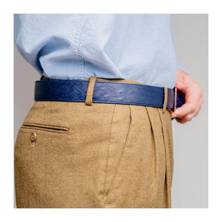 Marco Di Milano Ostrich Belt - Navy