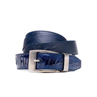 Marco Di Milano Ostrich Belt - Navy