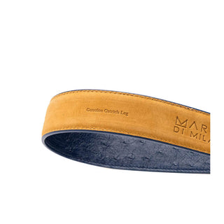 Marco Di Milano Ostrich Belt - Navy