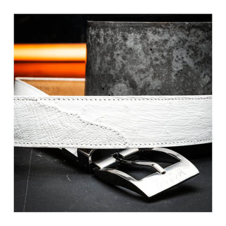 Marco Di Milano Ostrich Belt - White