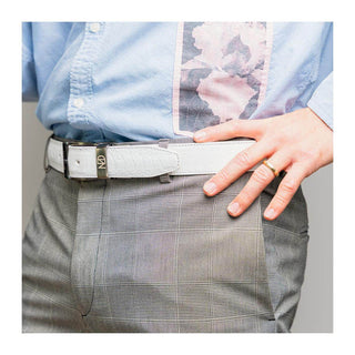 Marco Di Milano Ostrich Belt - White