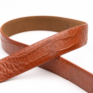 Marco Di Milano Emilio Men's Cognac Genuine Alligator Skin Belts (MDMB1048)
