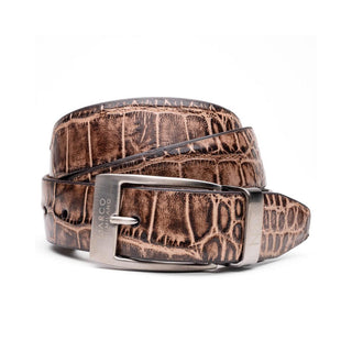 Marco Di Milano Emilio Men's Antique Orix Genuine Alligator Skin Belts (MDMB1048)