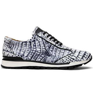 Marco Di Milano Alonzo Men's Shoes Newspaper Genuine Caiman Crocodile Casual Sneakers (MDM1165)