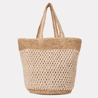 Andre Assous Anna Natural raffia tote handbag view 4