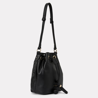 Andre Assous Bella Black leather bucket handbag view 3