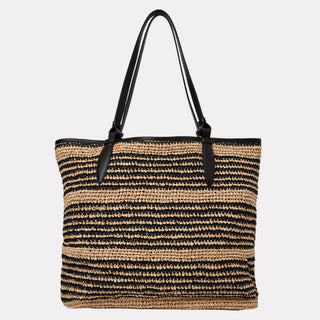Andre Assous Carina Natural leather and raffia tote handbag view 3