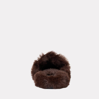 Andre Assous Daria fur-lined suede flat in Black - view 6