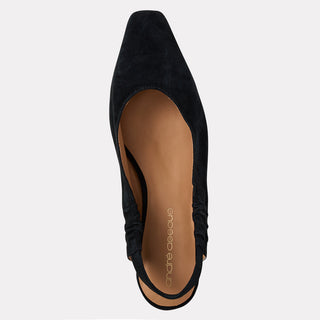 Andre Assous Odeya suede slingback heel in Black - view 3