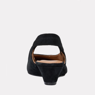 Andre Assous Odeya suede slingback heel in Black - view 6