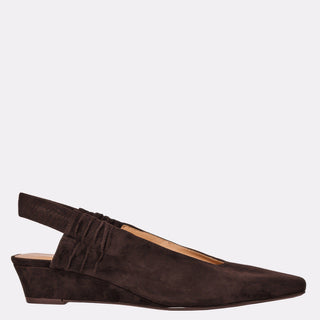 Andre Assous Odeya suede slingback heel in Dark Brown - view 1