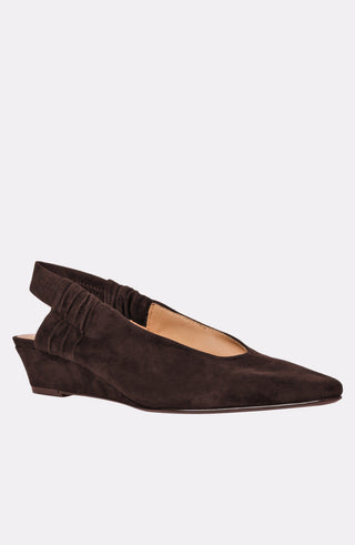 Andre Assous Odeya suede slingback heel in Dark Brown - view 2