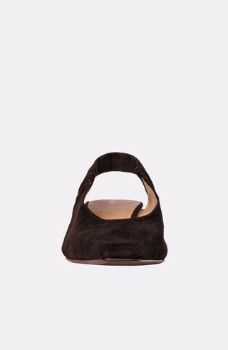 Andre Assous Odeya suede slingback heel in Dark Brown - view 5