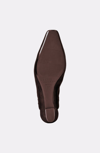Andre Assous Odeya suede slingback heel in Dark Brown - view 7