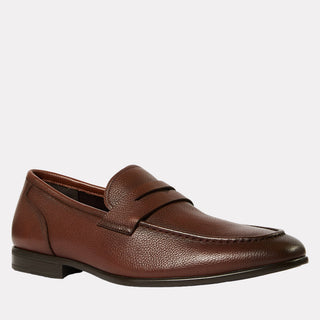 Andre Assous Thomas leather loafer in Cognac - side