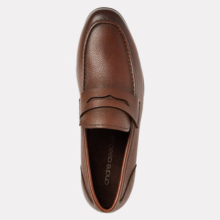 Andre Assous Thomas leather loafer in Cognac - angled view